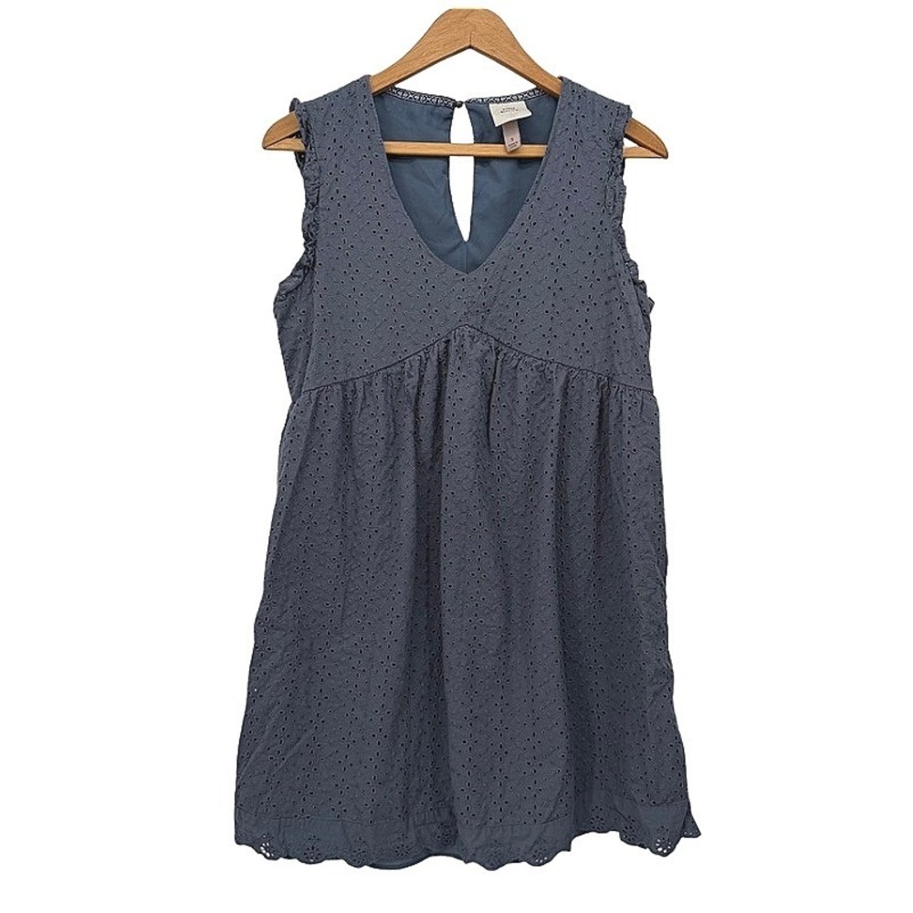 Knox Rose Mini Dress Eyelet Ruffle Boho Summer Cottage Core Size Small
